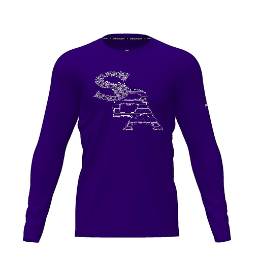 [CUS-DRIF-TEES-PER-CNK-LSL-PUR-YXS-LOGO1] Dri Fit Performance T-Shirt (Youth XS, Purple, Logo 1, Long Sleeve)