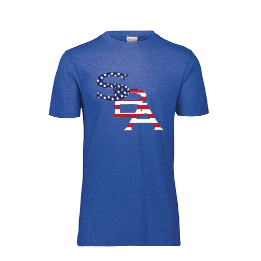 [FTSCUBRY-YS-LOGO1] Decker Youth Tri-Blend T-Shirt - Short Sleeve (Youth S, Royal, Logo 1)