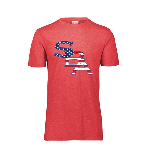 [FTSCUBRD-YS-LOGO1] Decker Youth Tri-Blend T-Shirt - Short Sleeve (Youth S, Red, Logo 1)