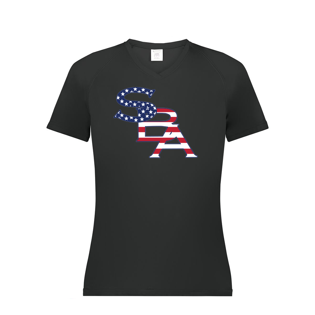 Ladies Smooth Sport V-Neck T-Shirt