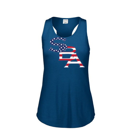 [3078.U22.S-LOGO1] Ladies Tri Blend Tank Top (Female Adult S, Navy, Logo 1)