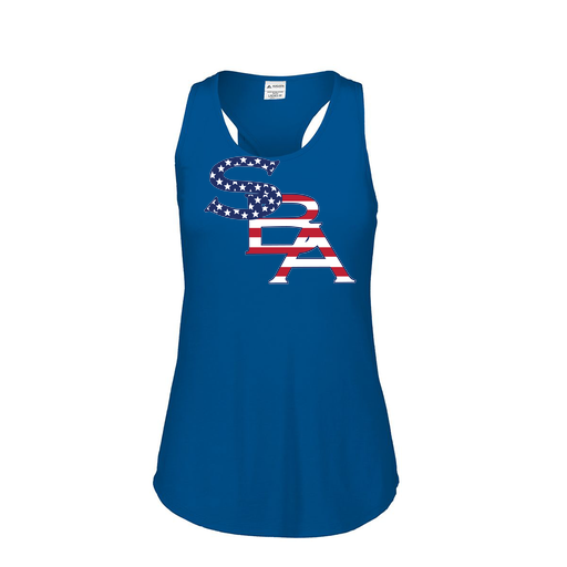 [3078.U55.S-LOGO1] Ladies Tri Blend Tank Top (Female Adult S, Royal, Logo 1)