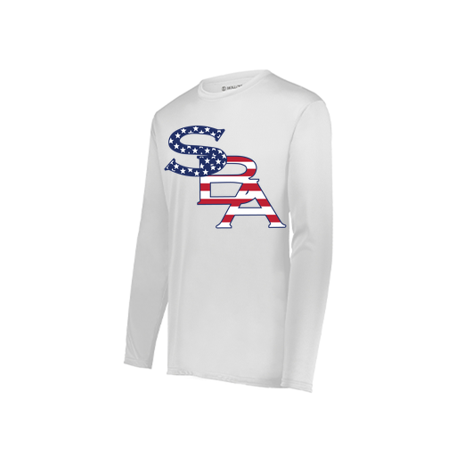 [222822.005.XS-LOGO1] Men's LS Smooth Sport Shirt (Adult XS, White, Logo 1)