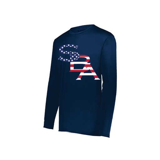 [222822.065.XS-LOGO1] Men's LS Smooth Sport Shirt (Adult XS, Navy, Logo 1)