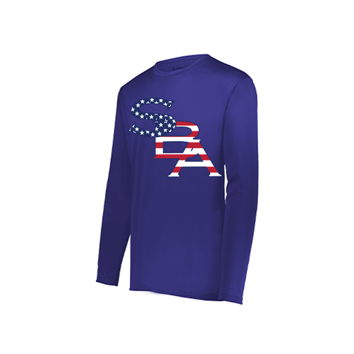[222822.747.XS-LOGO1] Men's LS Smooth Sport Shirt (Adult XS, Purple, Logo 1)