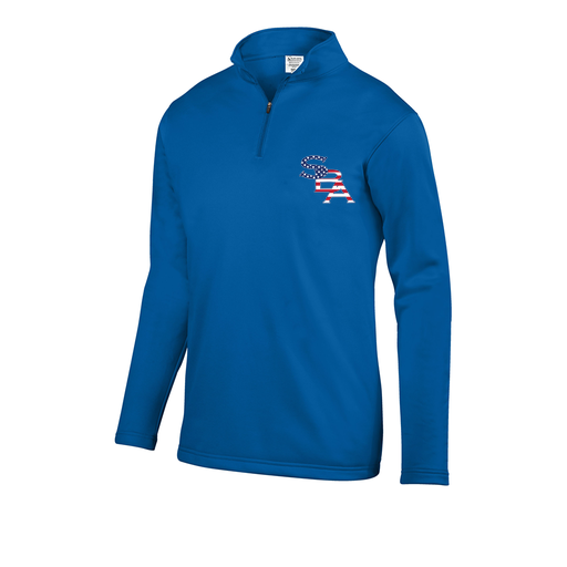 [FOLQFFRY-AS-LOGO1] Decker Men's FlexFleece 1/4 Zip (Adult S, Royal, Logo 1)
