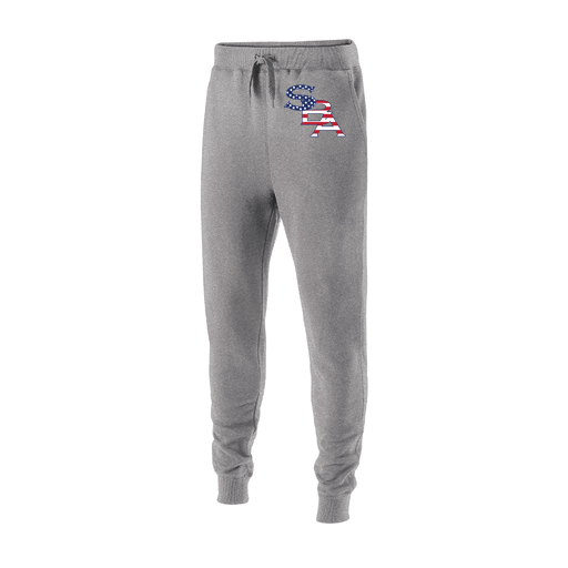 [229548.017.XS-LOGO1] Men's 60/40 Fleece Jogger (Adult XS, Silver, Logo 1)