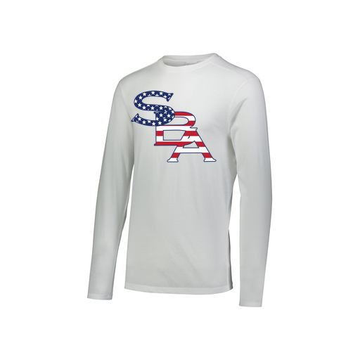 [3076.005.S-LOGO1] Youth LS Ultra-blend T-Shirt (Youth S, White, Logo 1)