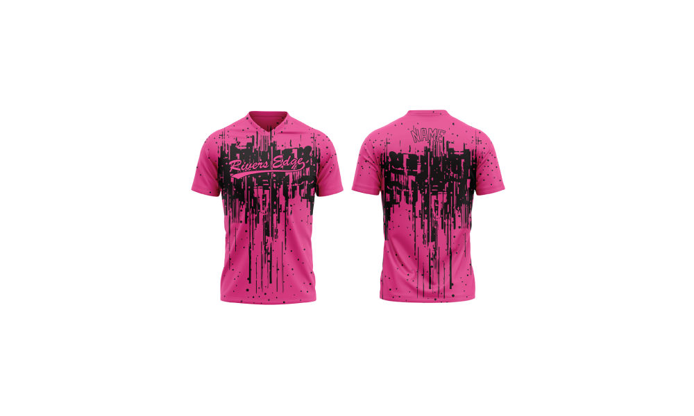 Rivers Edge - Pink Coach V-Neck